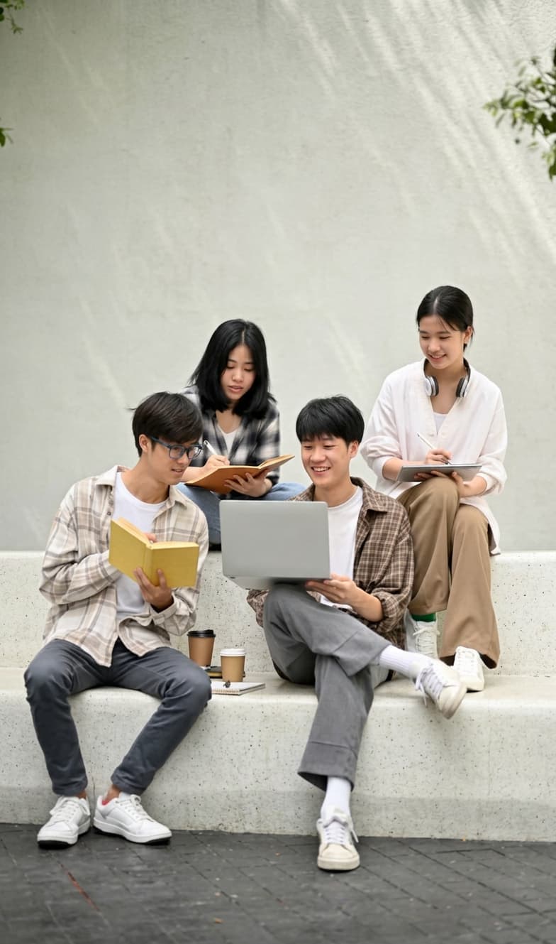 Steps for China students — Study abroad goals laptop planning.