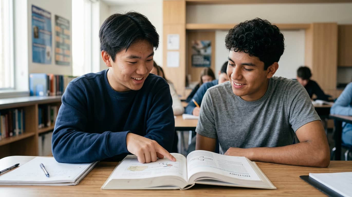 A tuition session preparing a student for university-level study.