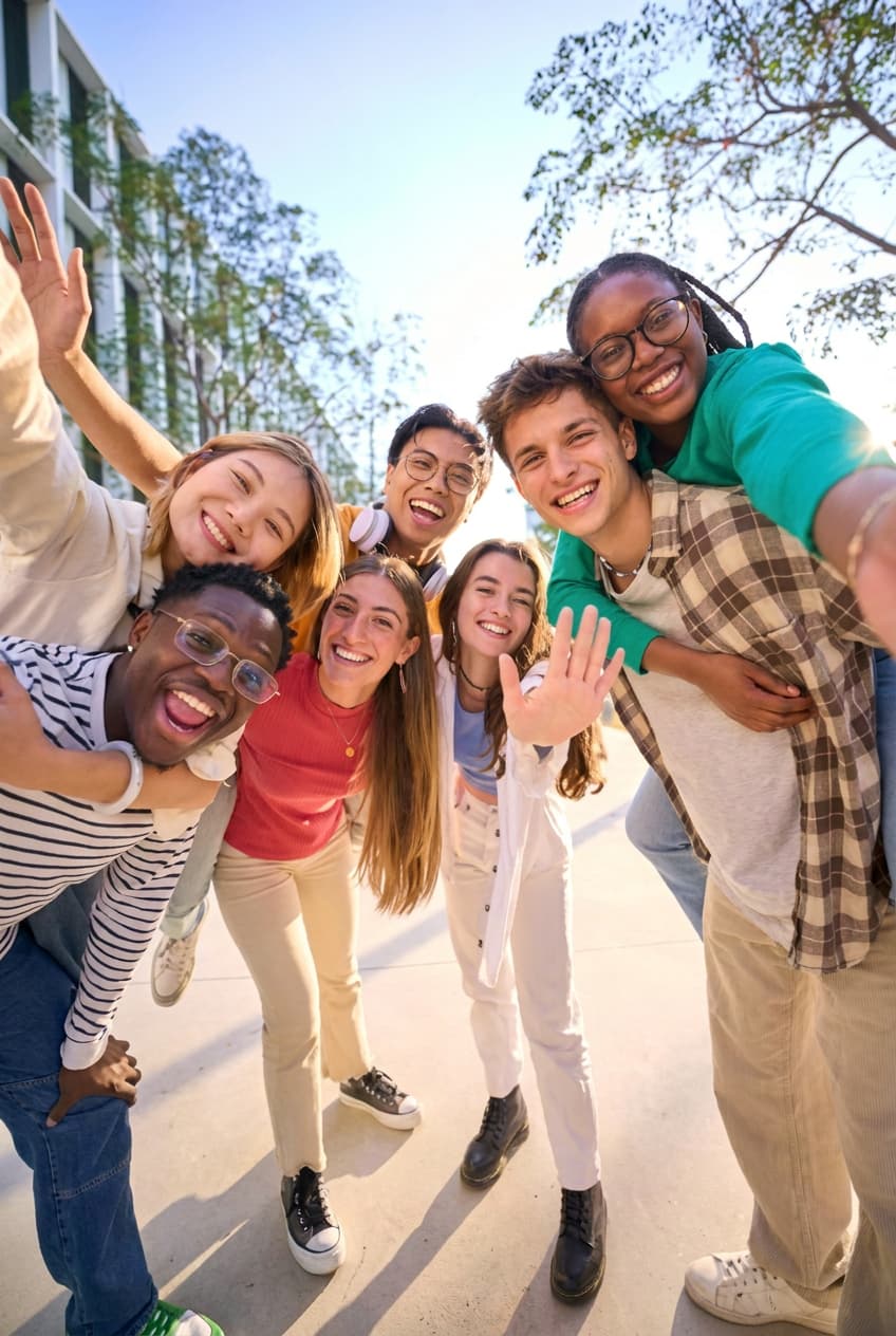 Planning study abroad from Hong Kong — Student outdoor digital learning.