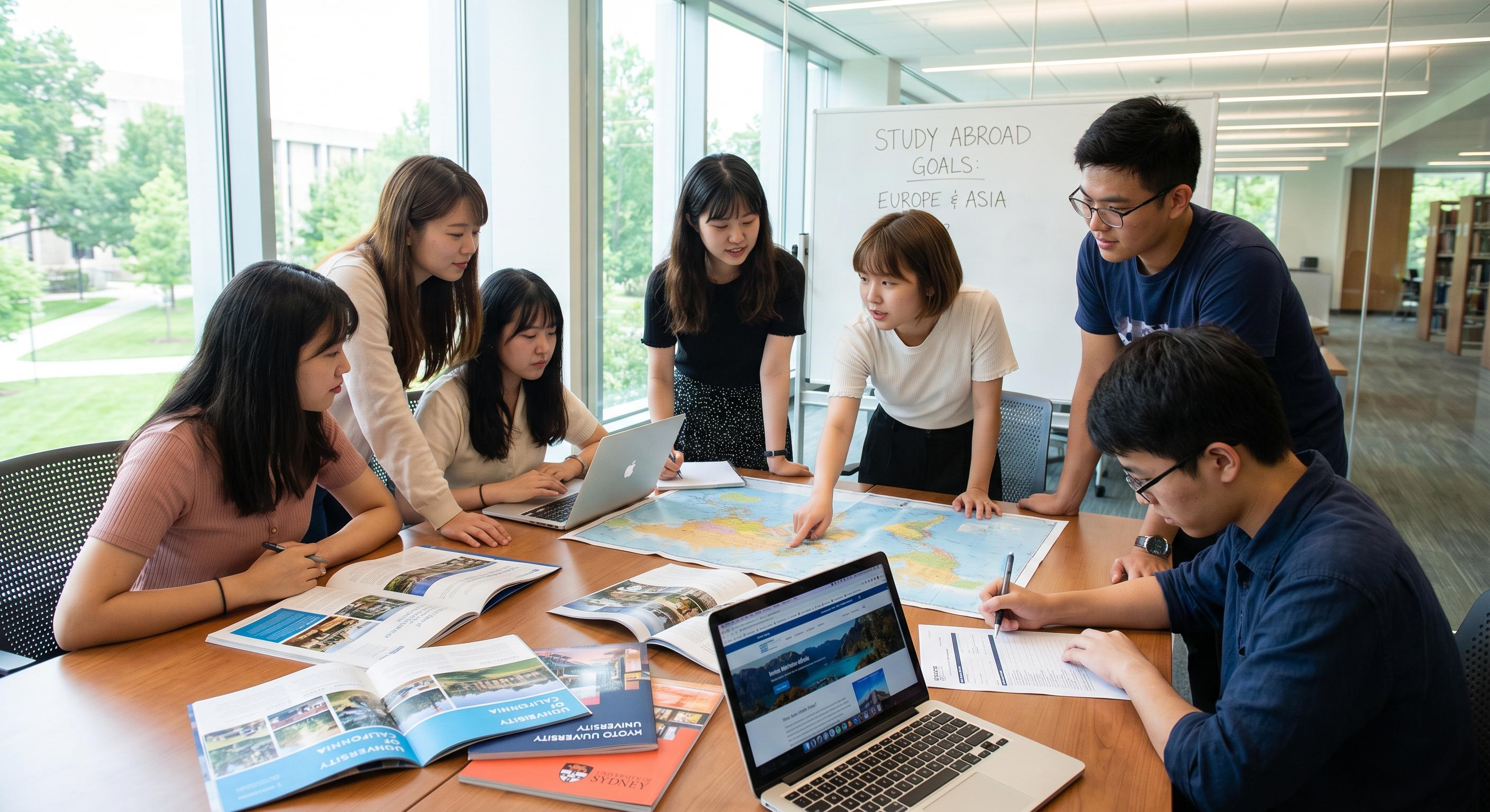 Steps for Thailand students — Study abroad goals laptop planning.